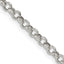 Collier chaîne rolo semi-solide en argent sterling de 3 mm