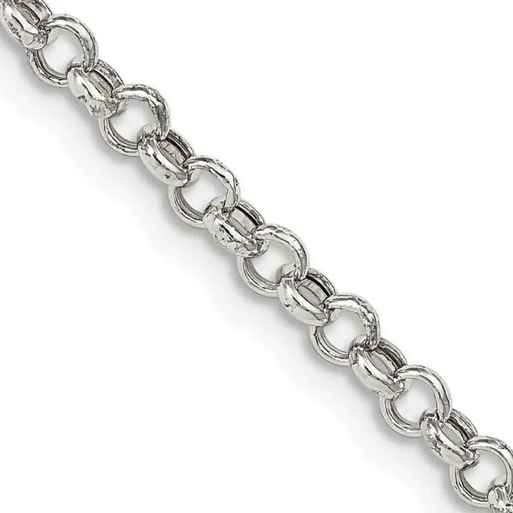 Sterling Silver 3mm Semi-solid Rolo Chain Necklace - Larson Jewelers