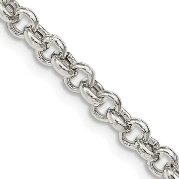 Sterling Silver 4.25mm Semi-solid Rolo Chain Necklace - Larson Jewelers