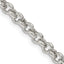 Collier chaîne rolo semi-solide en argent sterling de 4,25 mm