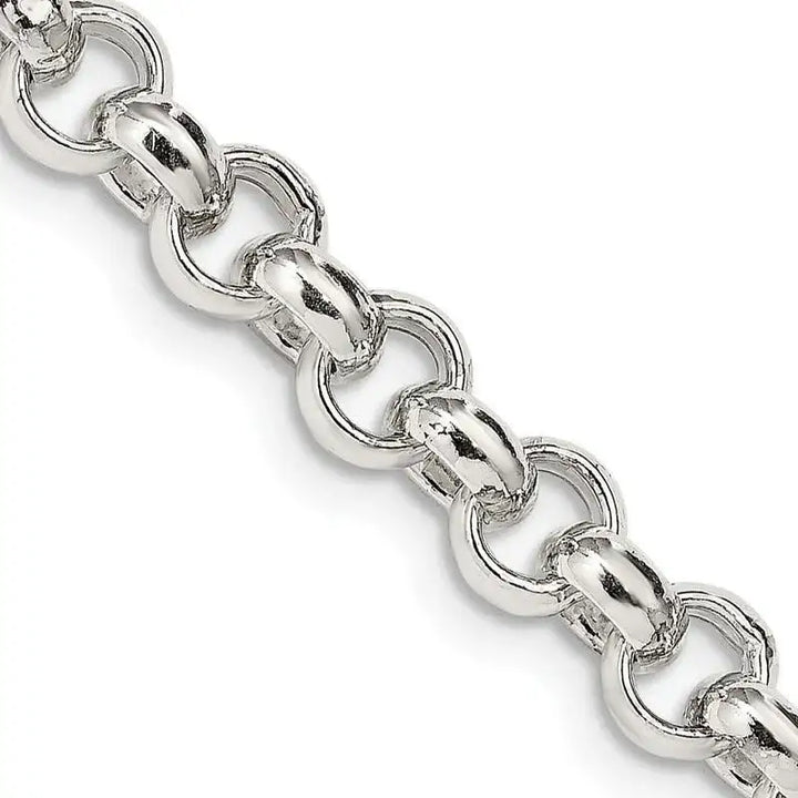 Sterling Silver 6.5mm Semi-solid Rolo Chain Necklace - Larson Jewelers