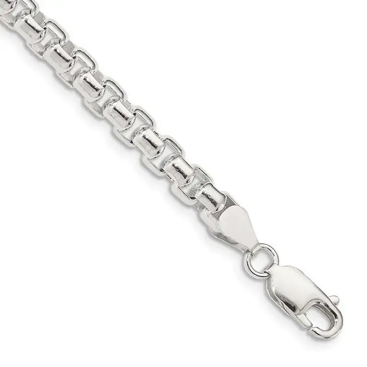Sterling Silver 5.2mm Round Box Chain Bracelet - Larson Jewelers