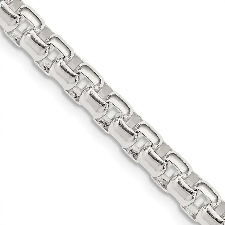 Sterling Silver 5.2mm Round Box Chain Necklace - Larson Jewelers