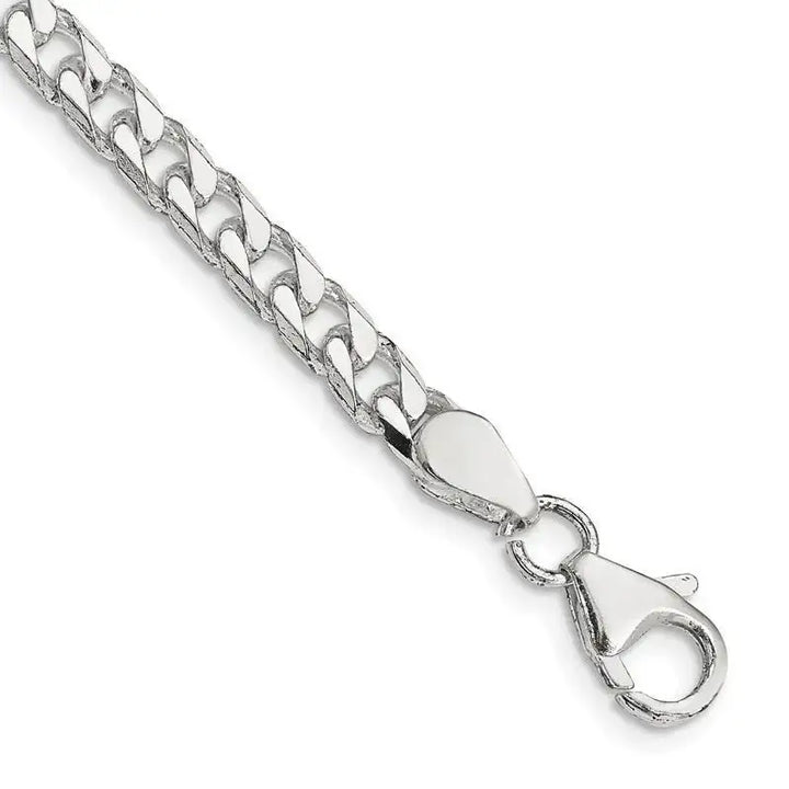 Sterling Silver Polished 5mm Curb Chain Bracelet - Larson Jewelers