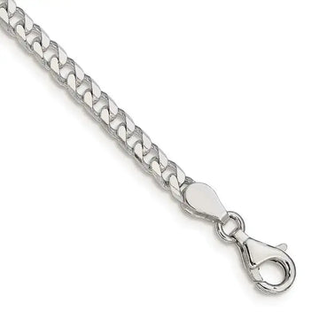 Sterling Silver Polished 3.5mm Curb Chain Bracelet - Larson Jewelers