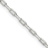 Collier à maillons ouverts allongés en argent sterling de 2 mm