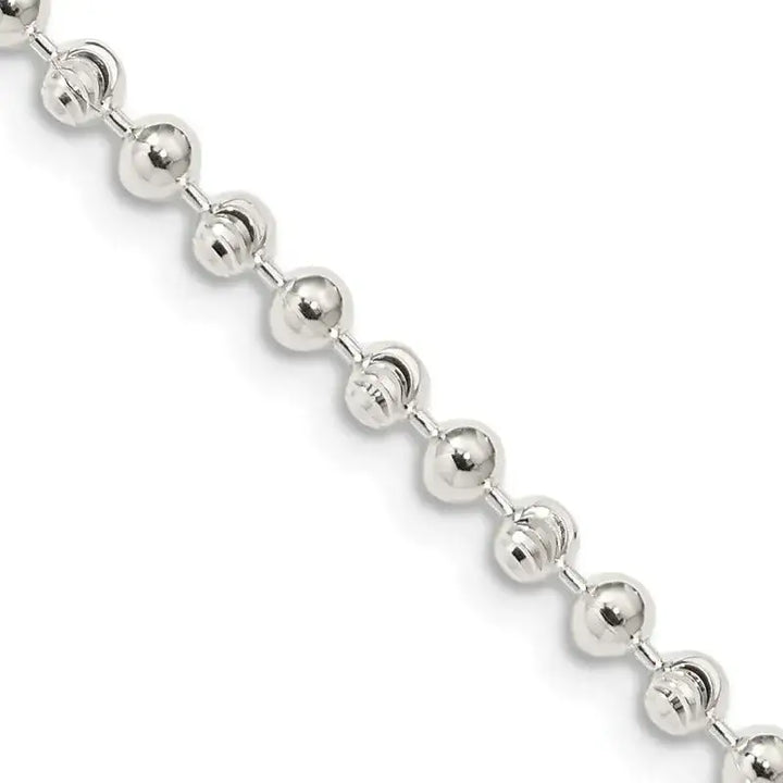 Sterling Silver 3mm Fancy Beaded Chain Necklace - Larson Jewelers