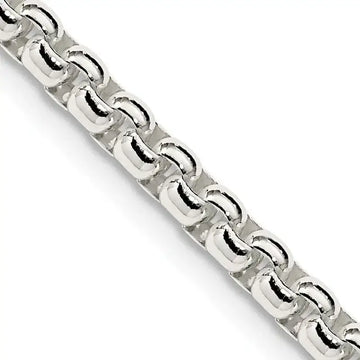 Sterling Silver 3.6mm Round Box Chain Necklace - Larson Jewelers