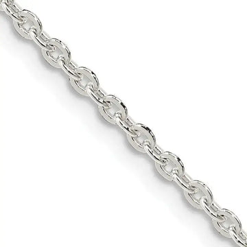 Sterling Silver 2mm Flat Link Cable Chain Necklace - Larson Jewelers