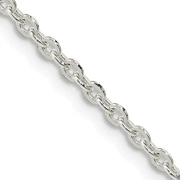 Sterling Silver 2.75mm Flat Link Cable Chain Necklace - Larson Jewelers