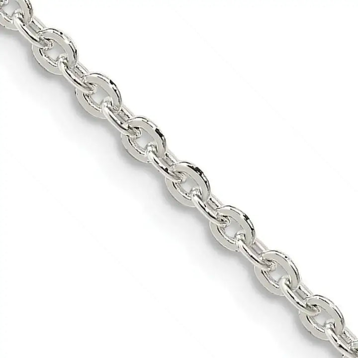 Sterling Silver 2.75mm Flat Link Cable Chain Necklace - Larson Jewelers
