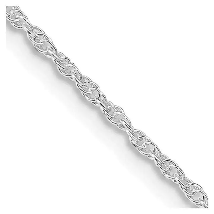 Sterling Silver Rhodium-plated 1.6mm Loose Rope Chain Necklace - Larson Jewelers