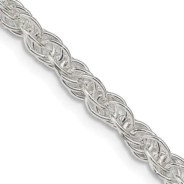 Sterling Silver 3.8mm Loose Rope Chain Necklace - Larson Jewelers