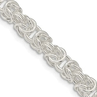 Collier chaîne byzantine arrondie en argent sterling de 5,5 mm