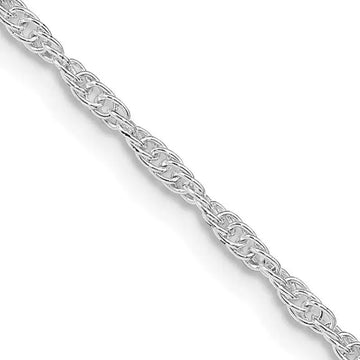 Sterling Silver Rhodium-plated 2mm Loose Rope Chain Necklace - Larson Jewelers