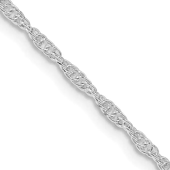 Sterling Silver Rhodium-plated 2mm Loose Rope Chain Necklace - Larson Jewelers