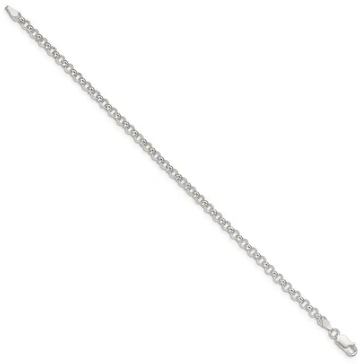 Sterling Silver 4mm Rolo Chain Bracelet - Larson Jewelers
