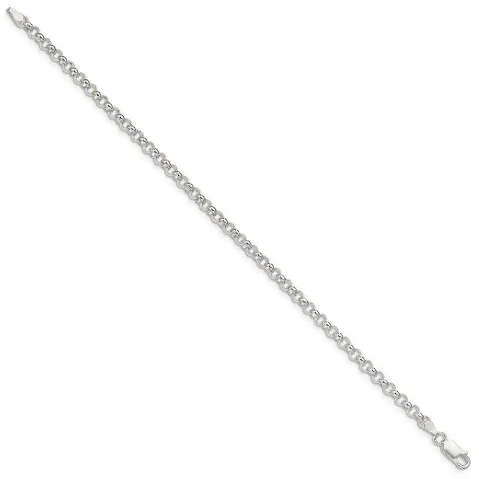 Sterling Silver 4mm Rolo Chain Bracelet - Larson Jewelers