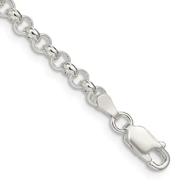 Sterling Silver 4mm Rolo Chain Bracelet - Larson Jewelers