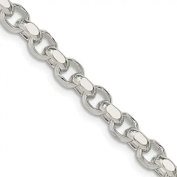Sterling Silver 4mm Diamond-cut Rolo Chain Necklace - Larson Jewelers