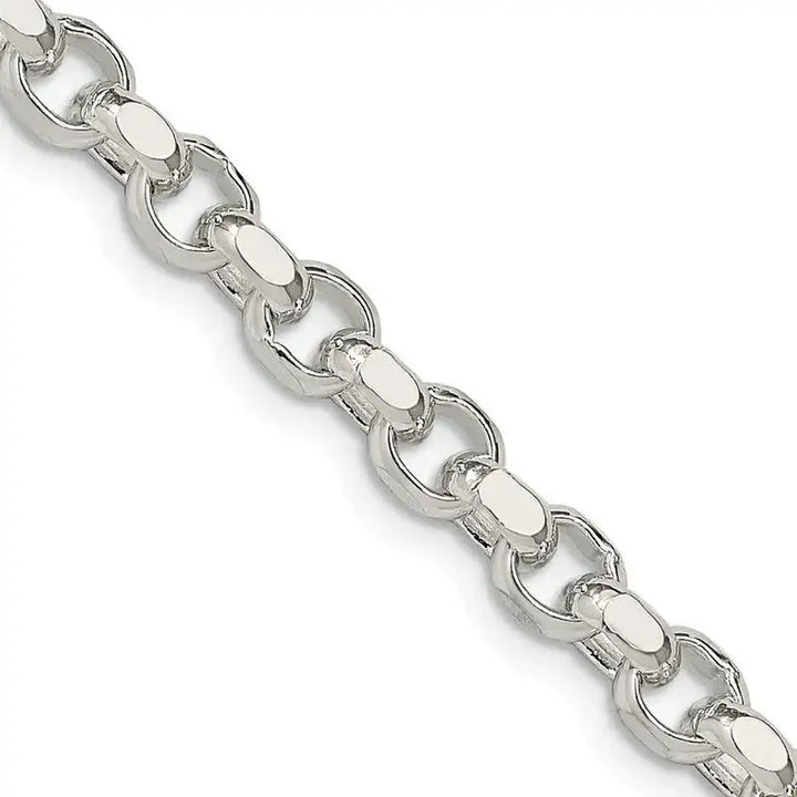 Sterling Silver 4mm Diamond-cut Rolo Chain Necklace - Larson Jewelers