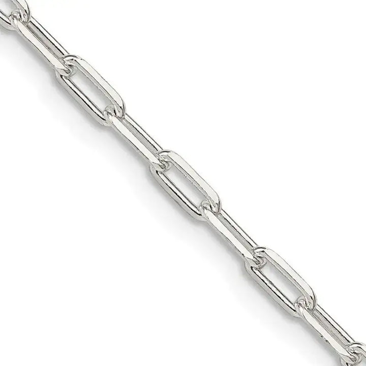 Sterling Silver 2.75mm Elongated Open Link Chain Necklace - Larson Jewelers
