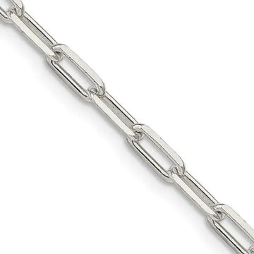 Sterling Silver 3.25mm Elongated Open Link Chain Necklace - Larson Jewelers