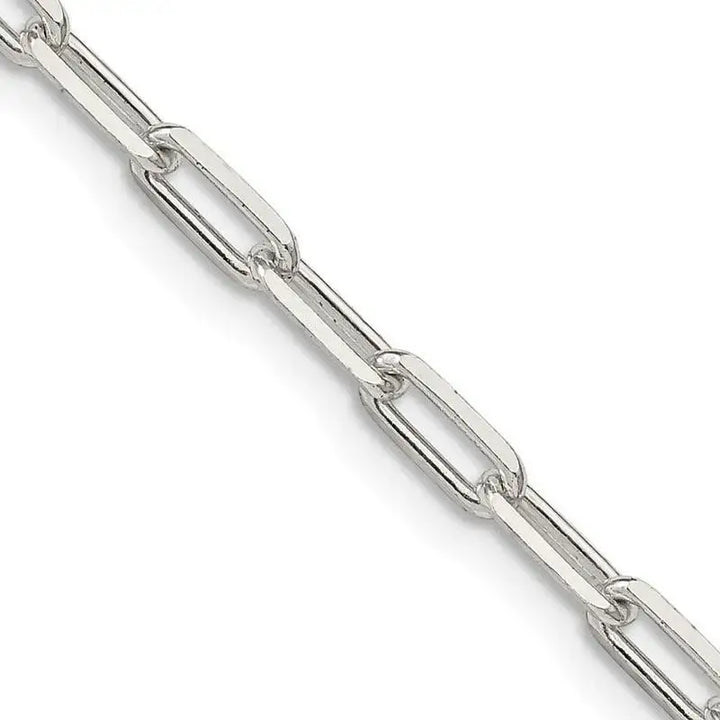 Sterling Silver 3.25mm Elongated Open Link Chain Necklace - Larson Jewelers