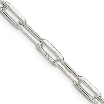 Sterling Silver 4.25mm Elongated Open Link Chain Necklace - Larson Jewelers