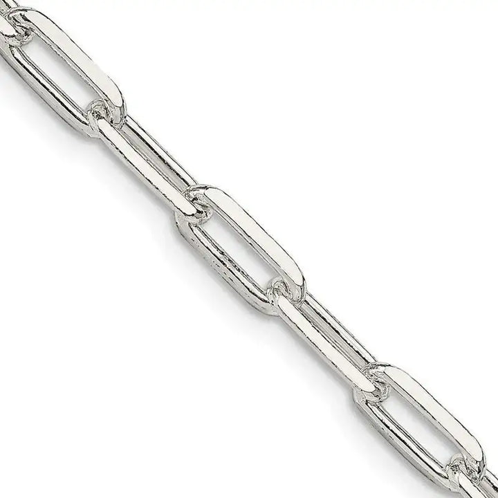 Sterling Silver 4.25mm Elongated Open Link Chain Necklace - Larson Jewelers