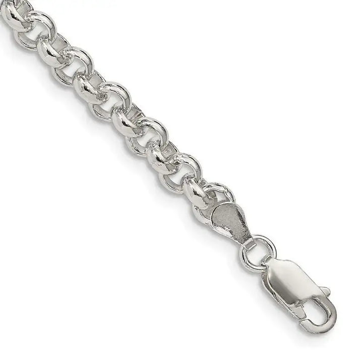 Sterling Silver 5mm Rolo Chain Bracelet - Larson Jewelers