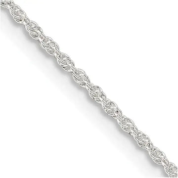 Sterling Silver 1.3mm Loose Rope Chain Necklace w/2in ext. - Larson Jewelers
