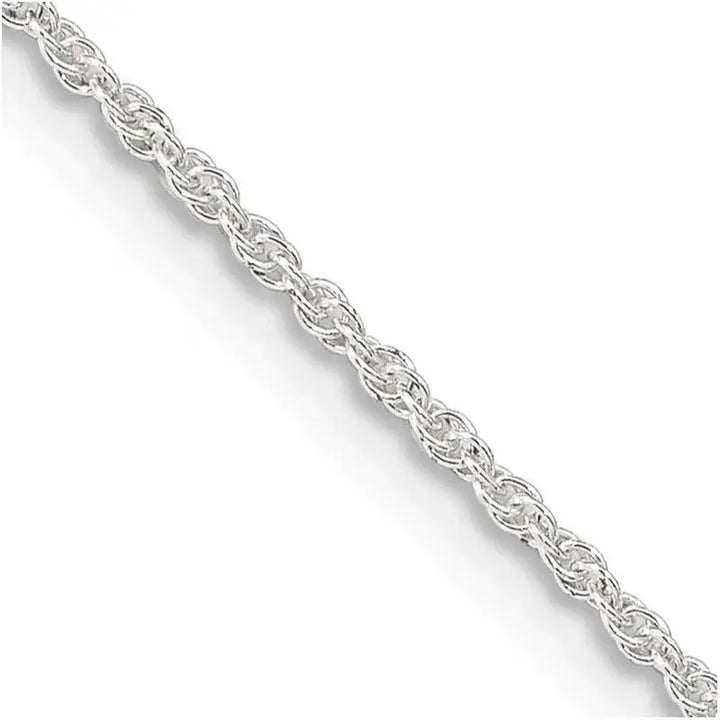 Sterling Silver 1.3mm Loose Rope Chain Necklace w/2in ext. - Larson Jewelers