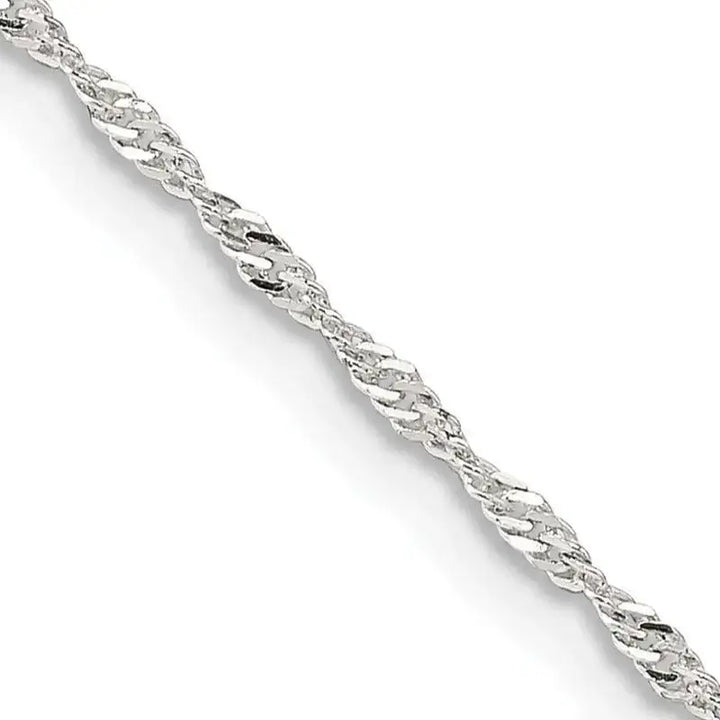 Sterling Silver 1.4mm Singapore Chain Necklace w/2in ext. - Larson Jewelers