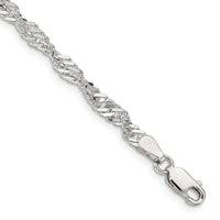 Bracelet chaîne Singapour en argent sterling de 3,5 mm