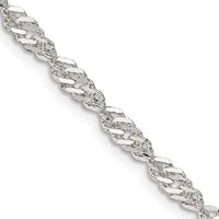 Collier chaîne Singapour en argent sterling de 3,5 mm