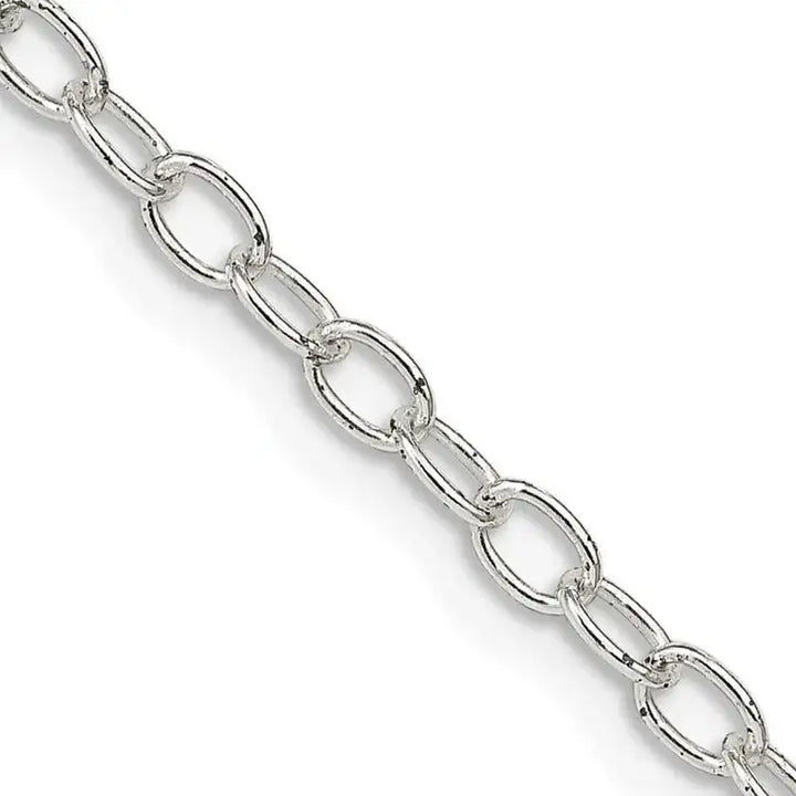 Sterling Silver 3.4mm Oval Cable Chain Necklace - Larson Jewelers