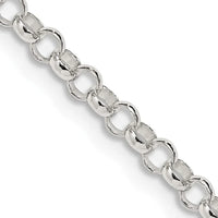Collier chaîne rolo en argent sterling de 3 mm