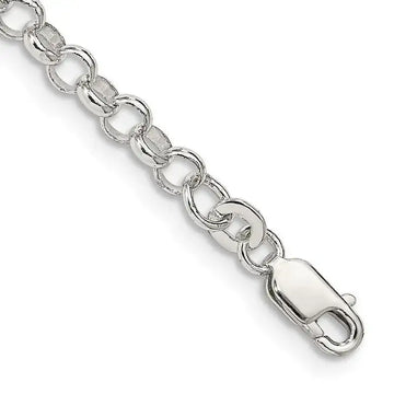 Sterling Silver 4mm Rolo Chain Bracelet - Larson Jewelers
