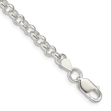 Sterling Silver 4.75mm Rolo Chain Bracelet - Larson Jewelers