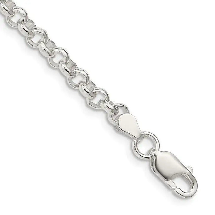 Sterling Silver 4.75mm Rolo Chain Bracelet - Larson Jewelers