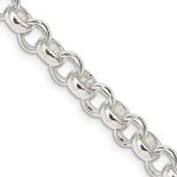 Collier chaîne rolo en argent sterling de 6,75 mm