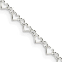 Sterling Silver 3.5mm Fancy Heart Link Chain - Larson Jewelers