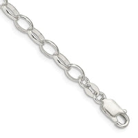 Bracelet chaîne rolo fantaisie en argent sterling de 5 mm