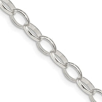 Collier chaîne rolo fantaisie en argent sterling de 5 mm