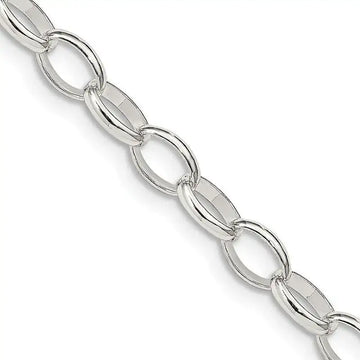Sterling Silver 5mm Fancy Rolo Chain Necklace - Larson Jewelers