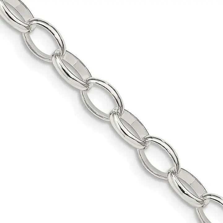 Sterling Silver 5mm Fancy Rolo Chain Necklace - Larson Jewelers