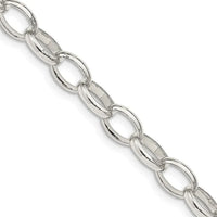 Collier chaîne rolo fantaisie en argent sterling de 8 mm