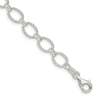 Bracelet chaîne rolo fantaisie en argent sterling de 6,1 mm