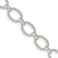 Collier chaîne rolo fantaisie en argent sterling de 6,1 mm